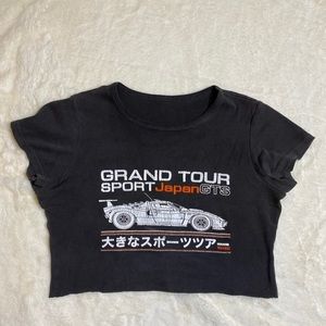 Cropped Brandy Melville race car graphic tee!